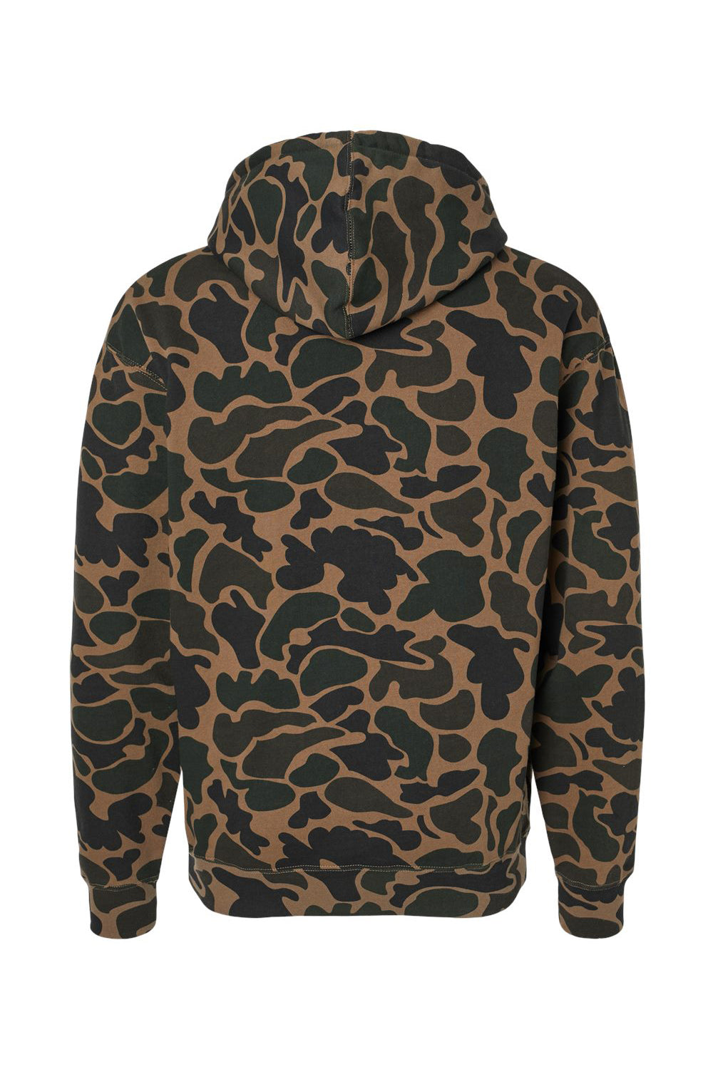 Independent Trading Company IND4000 Mens Hooded Sweatshirt Hoodie w/ Pouch Pocket Duck Camo Flat Back