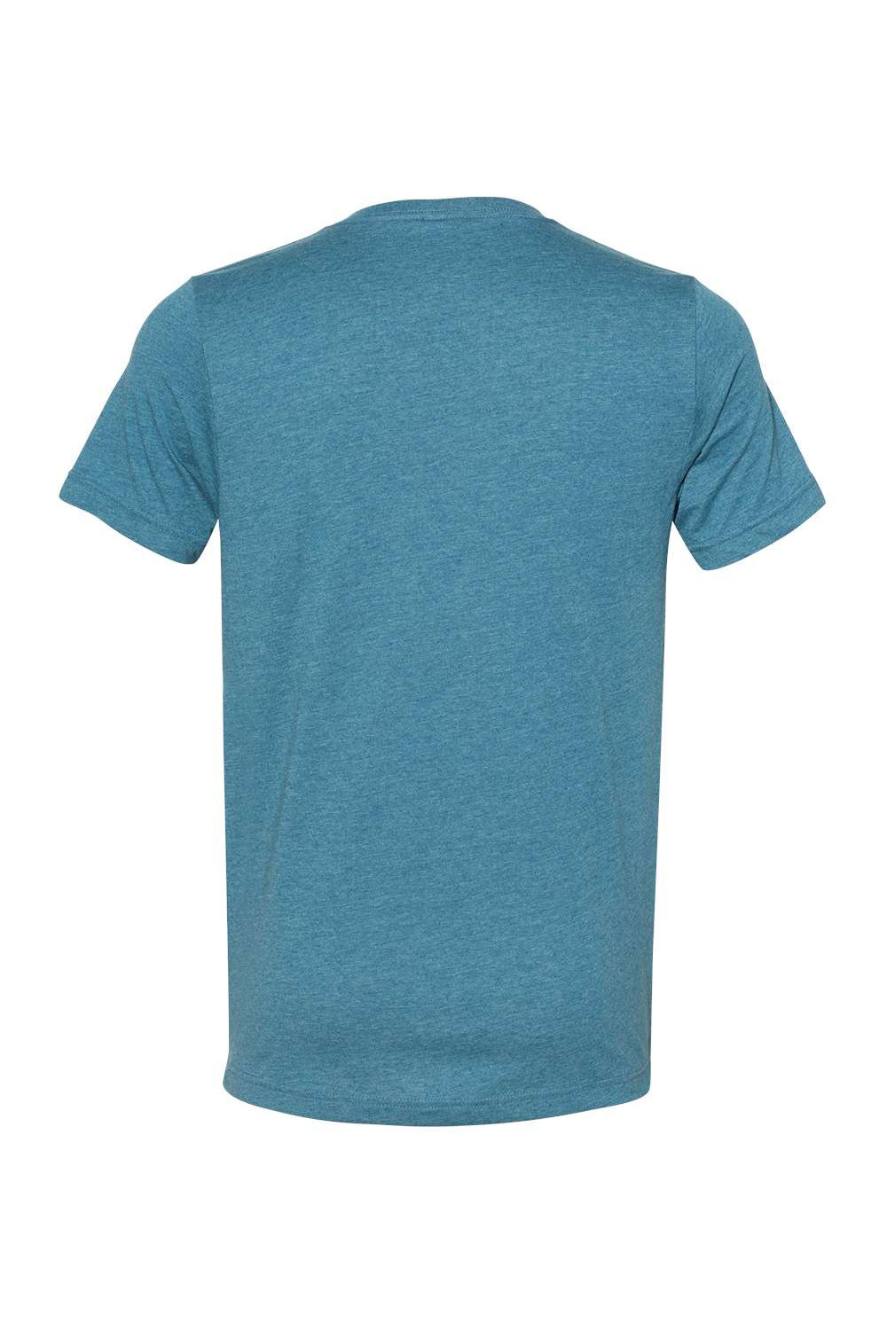 Bella + Canvas BC3005CVC Mens CVC Short Sleeve V-Neck T-Shirt Heather Deep Teal Flat Back