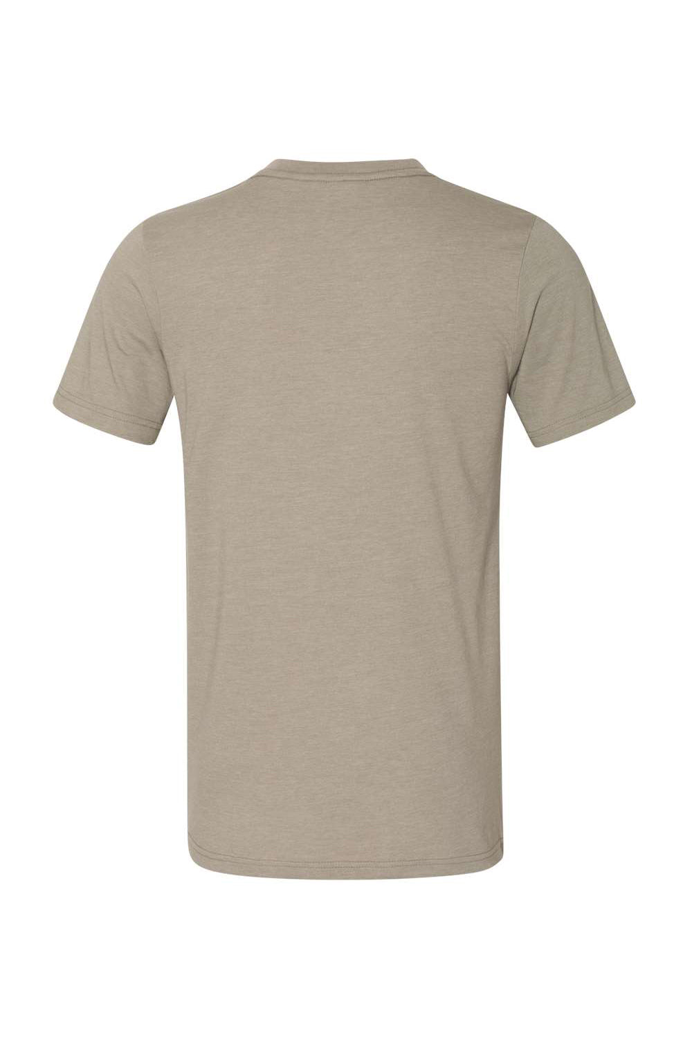 Bella + Canvas BC3005CVC Mens Jersey Short Sleeve V-Neck T-Shirt Heather Stone Flat Back