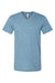Bella + Canvas BC3655/3655C Mens Textured Jersey Short Sleeve V-Neck T-Shirt Denim Blue Slub Flat Front