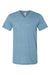 Bella + Canvas BC3005/3005/3655C Mens Jersey Short Sleeve V-Neck T-Shirt Denim Blue Slub Flat Front