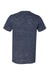 Bella + Canvas BC3655/3655C Mens Textured Jersey Short Sleeve V-Neck T-Shirt Navy Blue Slub Flat Back