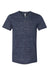 Bella + Canvas BC3005/3005/3655C Mens Jersey Short Sleeve V-Neck T-Shirt Navy Blue Slub Flat Front