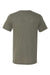 Bella + Canvas BC3005/3005/3655C Mens Jersey Short Sleeve V-Neck T-Shirt Olive Green Slub Flat Back
