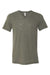 Bella + Canvas BC3005/3005/3655C Mens Jersey Short Sleeve V-Neck T-Shirt Olive Green Slub Flat Front