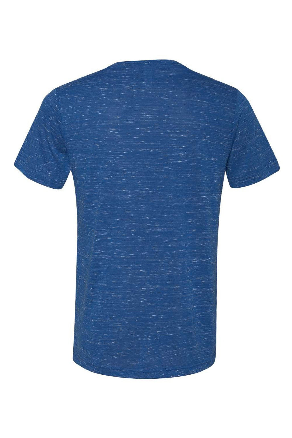 Bella + Canvas BC3655/3655C Mens Textured Jersey Short Sleeve V-Neck T-Shirt True Royal Blue Marble Flat Back