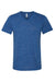 Bella + Canvas BC3655/3655C Mens Textured Jersey Short Sleeve V-Neck T-Shirt True Royal Blue Marble Flat Front