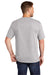 CornerStone CS430 Mens Short Sleeve Crewneck T-Shirt w/ Pocket Heather Grey Model Back