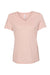 Bella + Canvas BC6405CVC/6405CVC Womens CVC Short Sleeve V-Neck T-Shirt Heather Peach Flat Front
