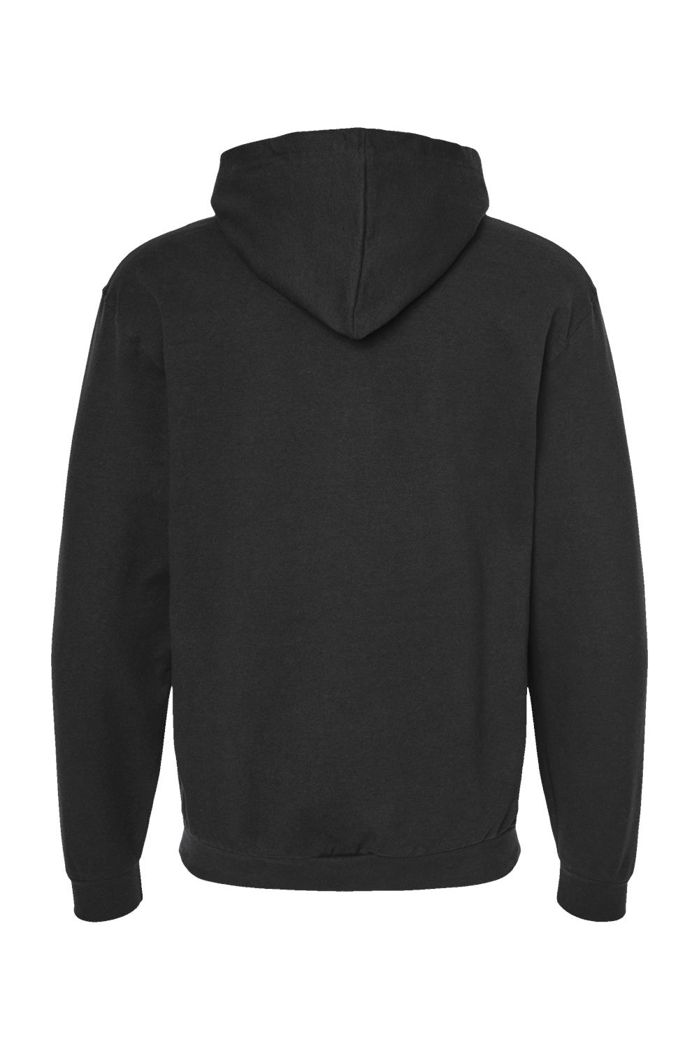 Tultex 331 Mens Full Zip Hooded Sweatshirt Hoodie w/ Pockets Black Flat Back