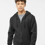 Tultex Mens Full Zip Hooded Sweatshirt Hoodie - Black - NEW
