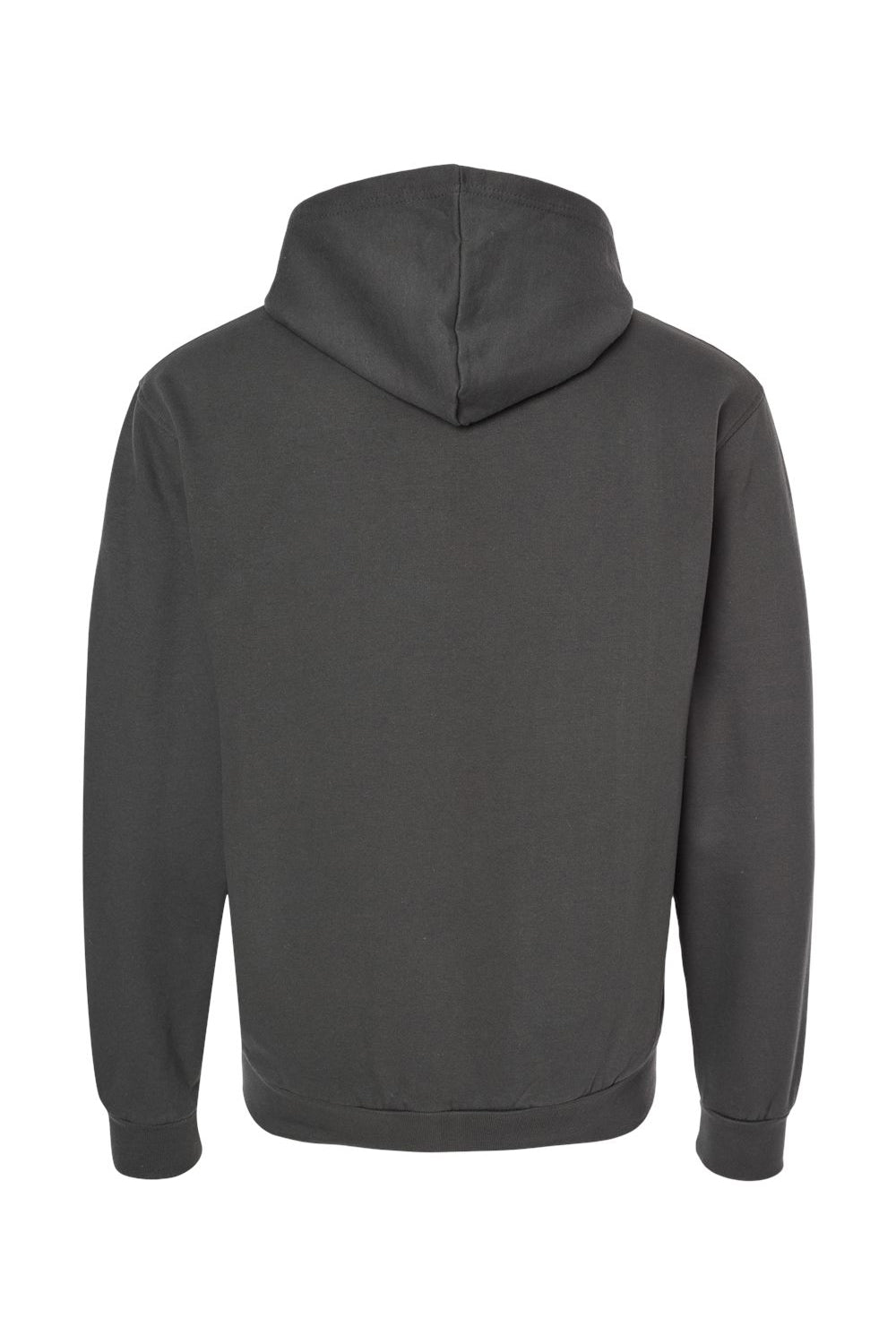 Tultex 331 Mens Full Zip Hooded Sweatshirt Hoodie Charcoal Grey Flat Back