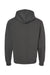 Tultex 331 Mens Full Zip Hooded Sweatshirt Hoodie w/ Pockets Charcoal Grey Flat Back
