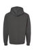 Tultex 331 Mens Full Zip Hooded Sweatshirt Hoodie Charcoal Grey Flat Back