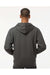 Tultex 331 Mens Full Zip Hooded Sweatshirt Hoodie Charcoal Grey Model Back