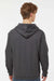 Tultex 331 Mens Full Zip Hooded Sweatshirt Hoodie w/ Pockets Heather Charcoal Grey Model Back