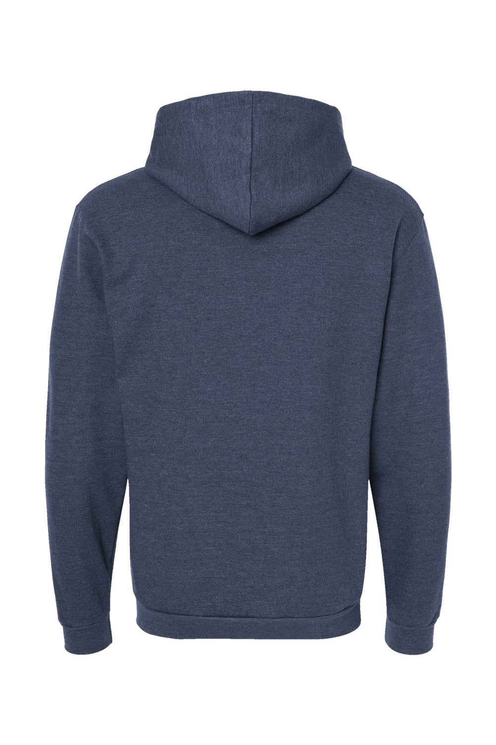 Tultex 331 Mens Full Zip Hooded Sweatshirt Hoodie w/ Pockets Heather Denim Blue Flat Back
