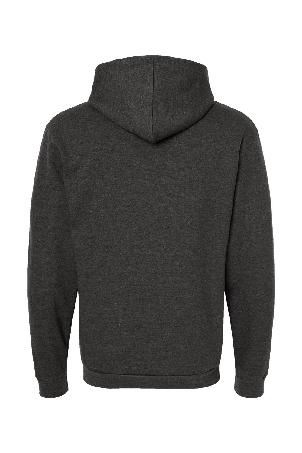 Tultex 331 Mens Full Zip Hooded Sweatshirt Hoodie w/ Pockets Heather Graphite Grey Flat Back