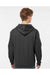 Tultex 331 Mens Full Zip Hooded Sweatshirt Hoodie Heather Graphite Grey Model Back