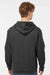 Tultex 331 Mens Full Zip Hooded Sweatshirt Hoodie w/ Pockets Heather Graphite Grey Model Back