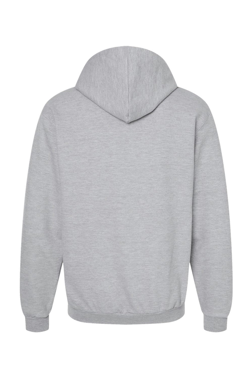 Tultex 331 Mens Full Zip Hooded Sweatshirt Hoodie w/ Pockets Heather Grey Flat Back