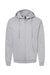 Tultex 331 Mens Full Zip Hooded Sweatshirt Hoodie w/ Pockets Heather Grey Flat Front