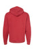 Tultex 331 Mens Full Zip Hooded Sweatshirt Hoodie w/ Pockets Heather Red Flat Back