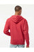 Tultex 331 Mens Full Zip Hooded Sweatshirt Hoodie Heather Red Model Back