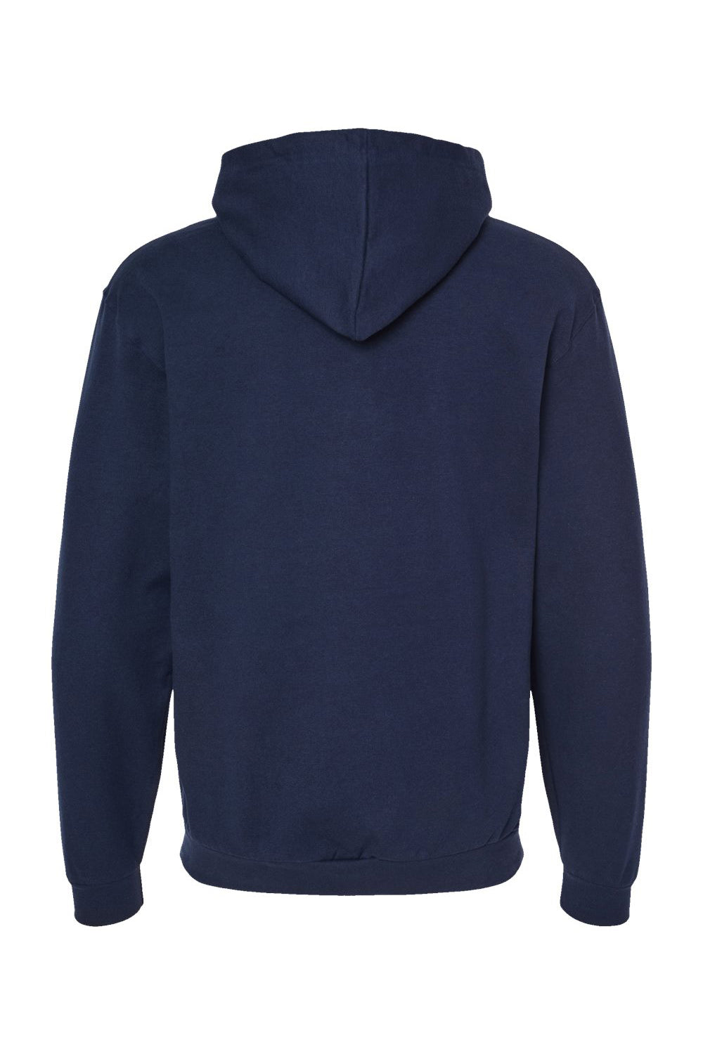 Tultex 331 Mens Full Zip Hooded Sweatshirt Hoodie w/ Pockets Navy Blue Flat Back