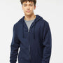 Tultex Mens Full Zip Hooded Sweatshirt Hoodie - Navy Blue - NEW