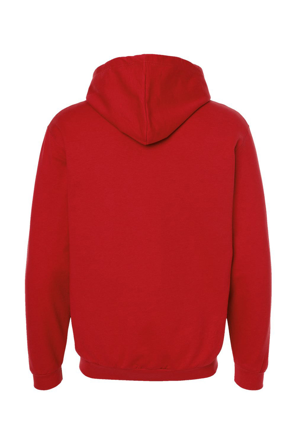 Tultex 331 Mens Full Zip Hooded Sweatshirt Hoodie Red Flat Back