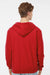 Tultex 331 Mens Full Zip Hooded Sweatshirt Hoodie w/ Pockets Red Model Back