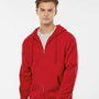 Tultex Mens Full Zip Hooded Sweatshirt Hoodie - Red - NEW
