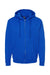 Tultex 331 Mens Full Zip Hooded Sweatshirt Hoodie Royal Blue Flat Front