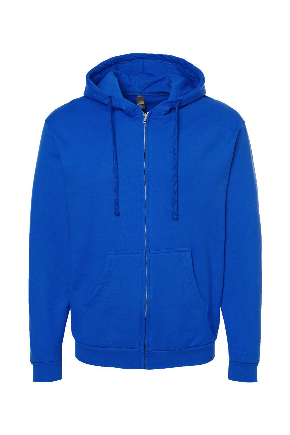 Tultex 331 Mens Full Zip Hooded Sweatshirt Hoodie w/ Pockets Royal Blue Flat Front