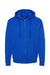 Tultex 331 Mens Full Zip Hooded Sweatshirt Hoodie w/ Pockets Royal Blue Flat Front