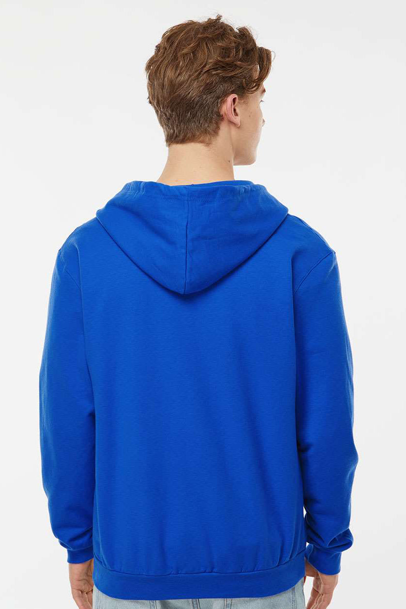 Tultex 331 Mens Full Zip Hooded Sweatshirt Hoodie w/ Pockets Royal Blue Model Back