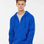 Tultex Mens Full Zip Hooded Sweatshirt Hoodie - Royal Blue - NEW