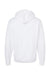 Tultex 331 Mens Full Zip Hooded Sweatshirt Hoodie White Flat Back