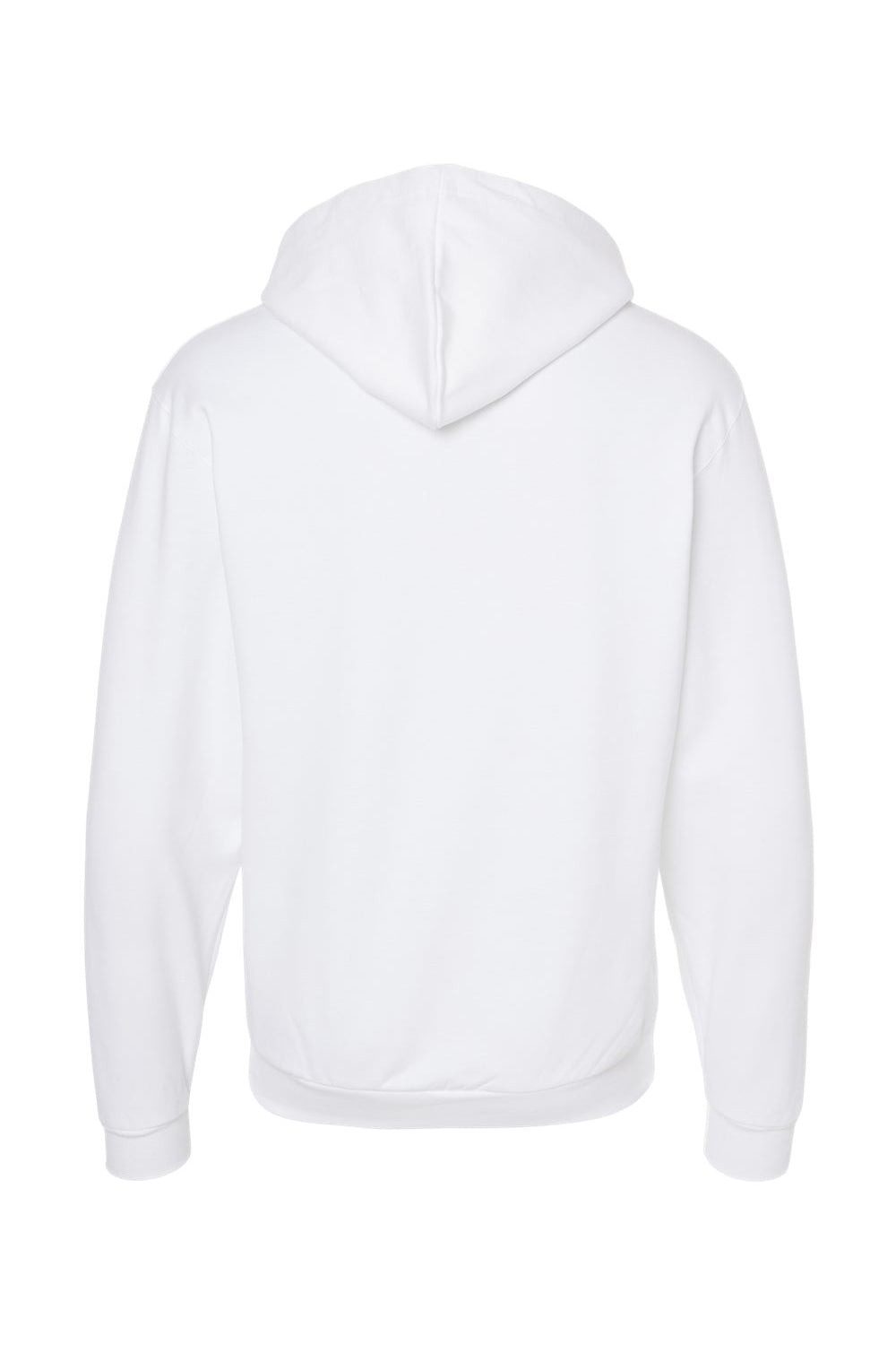Tultex 331 Mens Full Zip Hooded Sweatshirt Hoodie w/ Pockets White Flat Back