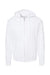 Tultex 331 Mens Full Zip Hooded Sweatshirt Hoodie w/ Pockets White Flat Front