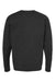 Tultex 340 Mens Fleece Crewneck Sweatshirt Black Flat Back