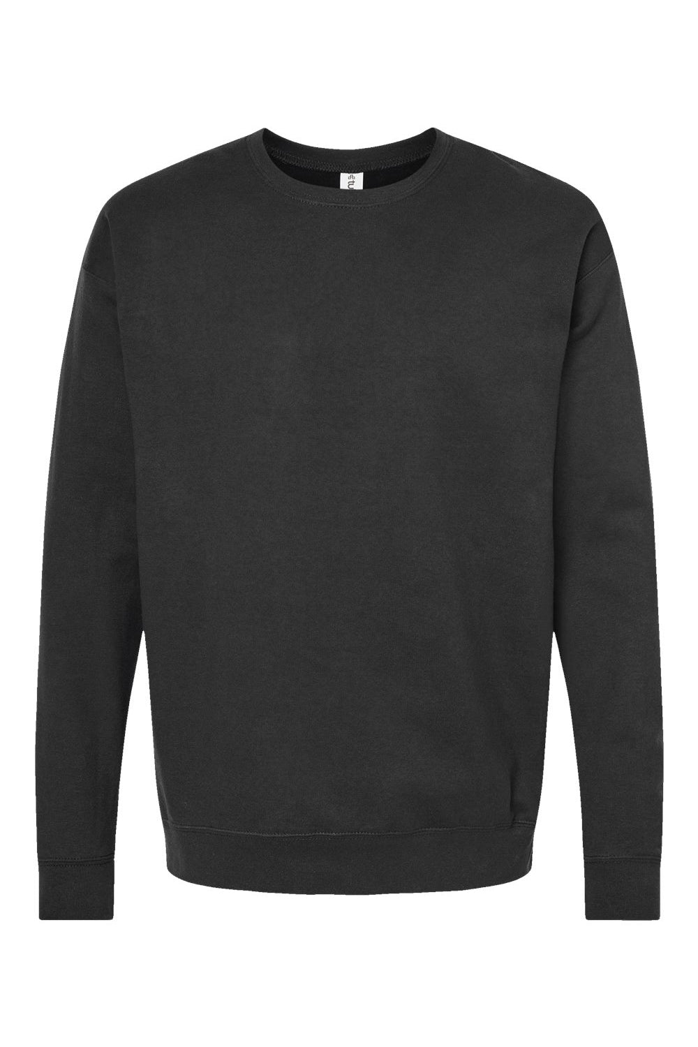 Tultex 340 Mens Fleece Crewneck Sweatshirt Black Flat Front