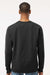 Tultex 340 Mens Fleece Crewneck Sweatshirt Black Model Back