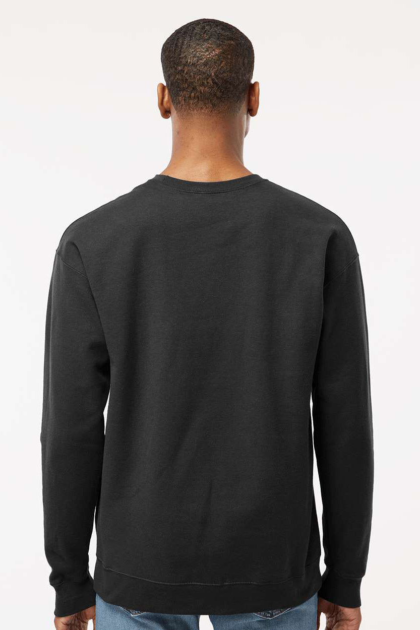 Tultex 340 Mens Fleece Crewneck Sweatshirt Black Model Back
