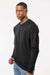 Tultex 340 Mens Fleece Crewneck Sweatshirt Black Model Side