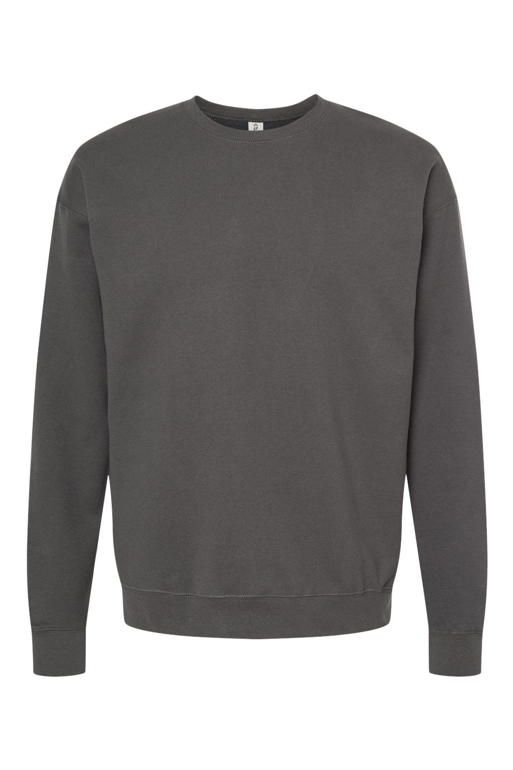 Tultex 340 Mens Fleece Crewneck Sweatshirt Charcoal Grey Flat Front