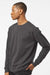 Tultex 340 Mens Fleece Crewneck Sweatshirt Charcoal Grey Model Side