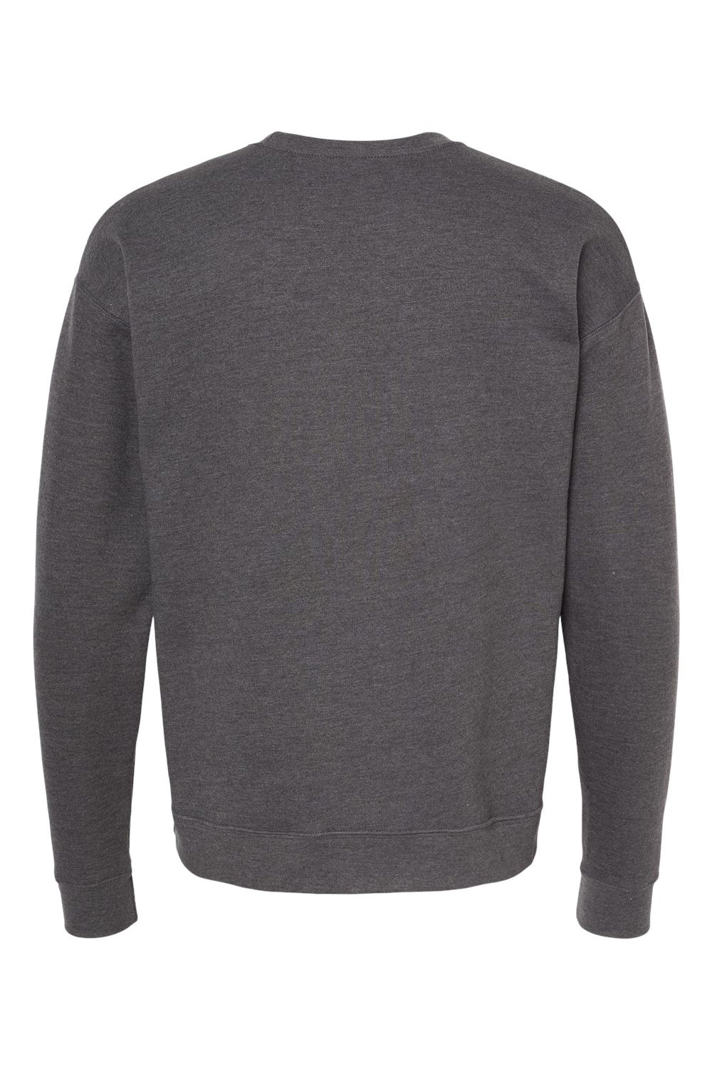 Tultex 340 Mens Fleece Crewneck Sweatshirt Heather Charcoal Grey Flat Back