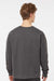 Tultex 340 Mens Fleece Crewneck Sweatshirt Heather Charcoal Grey Model Back